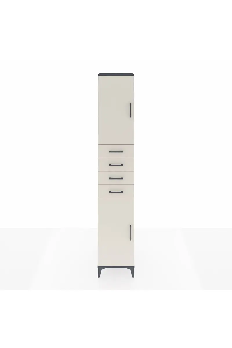 Hyperion Dolap 4 Raflı 4 Çekmeceli 2 Kapaklı 44x44x243
