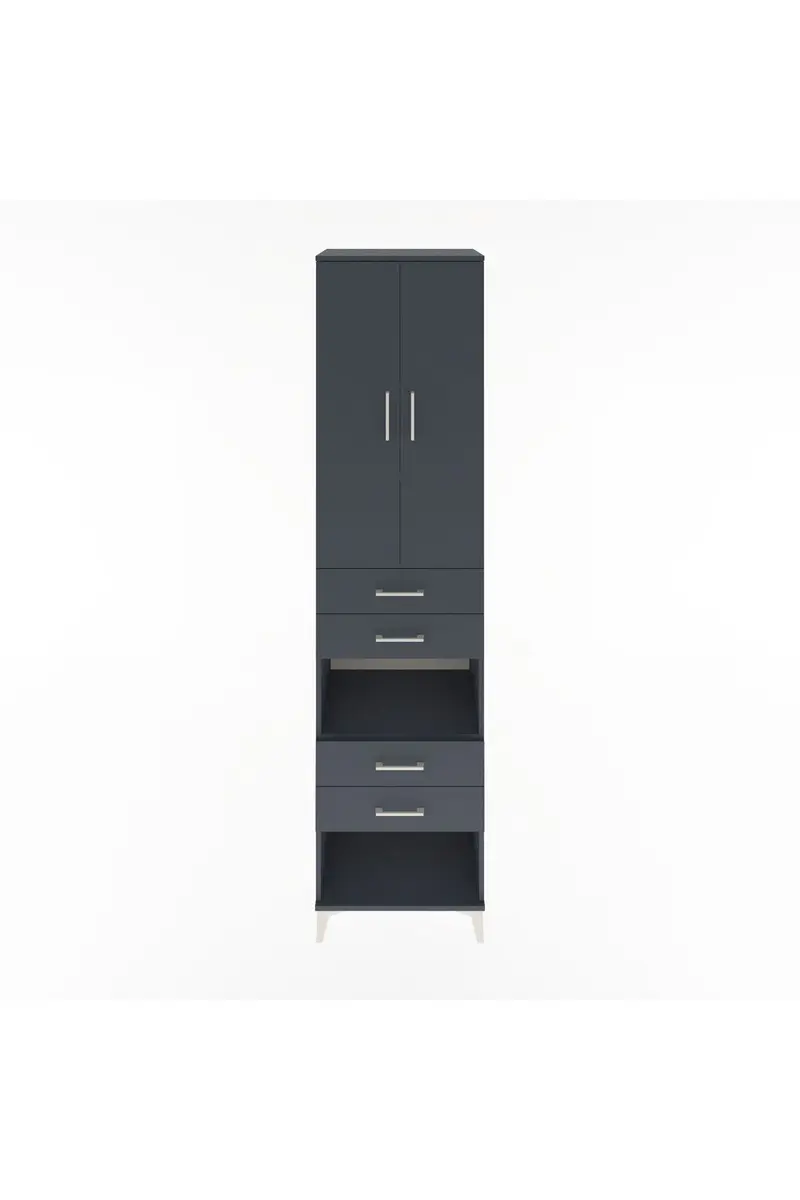 Hyperion Dolap 4 Raflı 4 Çekmeceli 2 Kapaklı 60x44x243