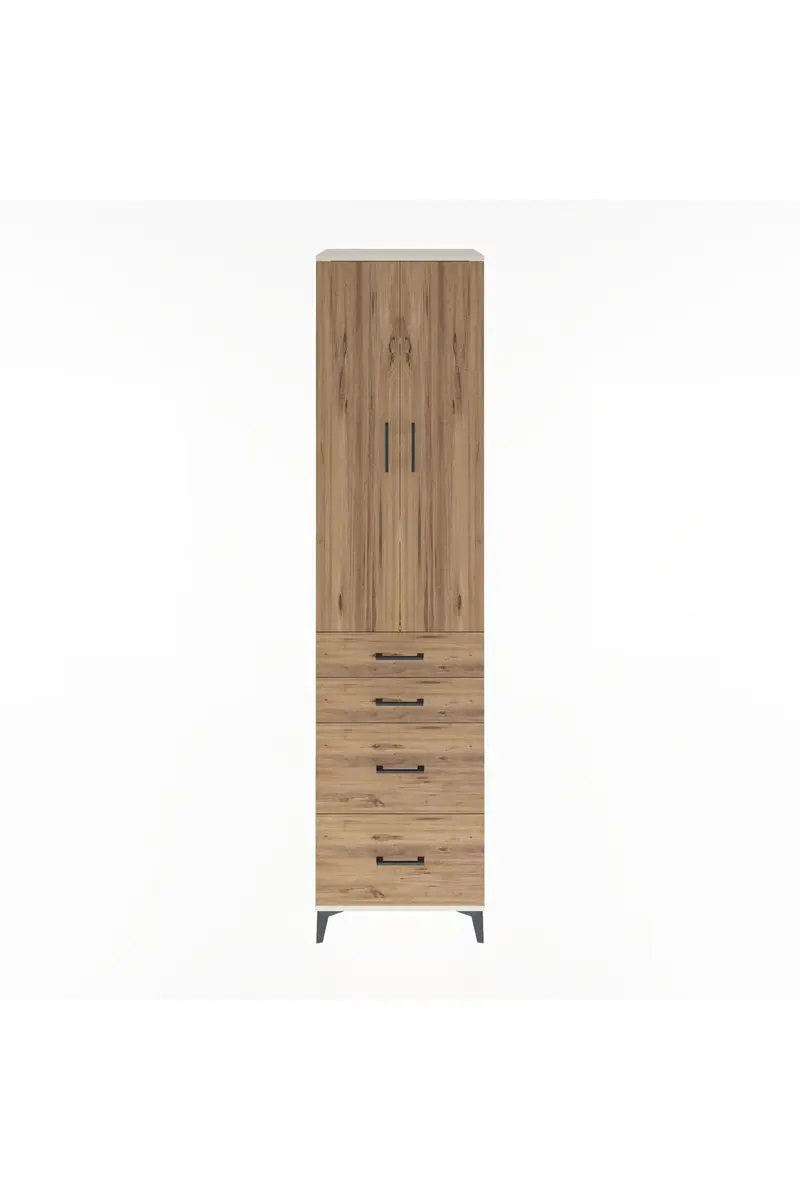 Hyperion Dolap 4 Raflı 4 Çekmeceli 2 Kapaklı 60x44x243