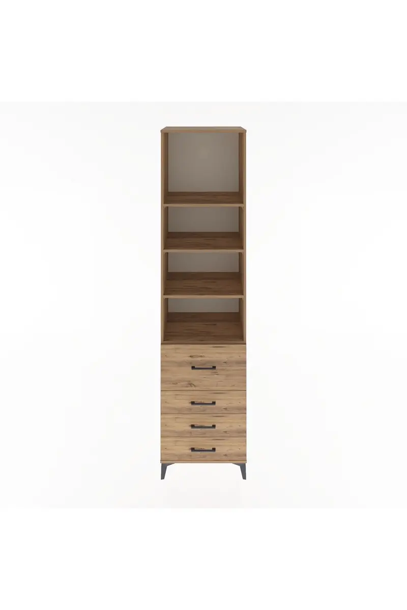 Hyperion Dolap 4 Raflı 4 Çekmeceli 60x44x243