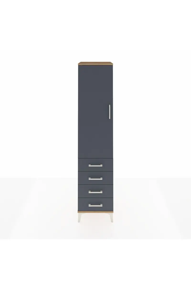 Hyperion Dolap 4 Raflı 4 Çekmeceli Tek Kapaklı 44x44x195
