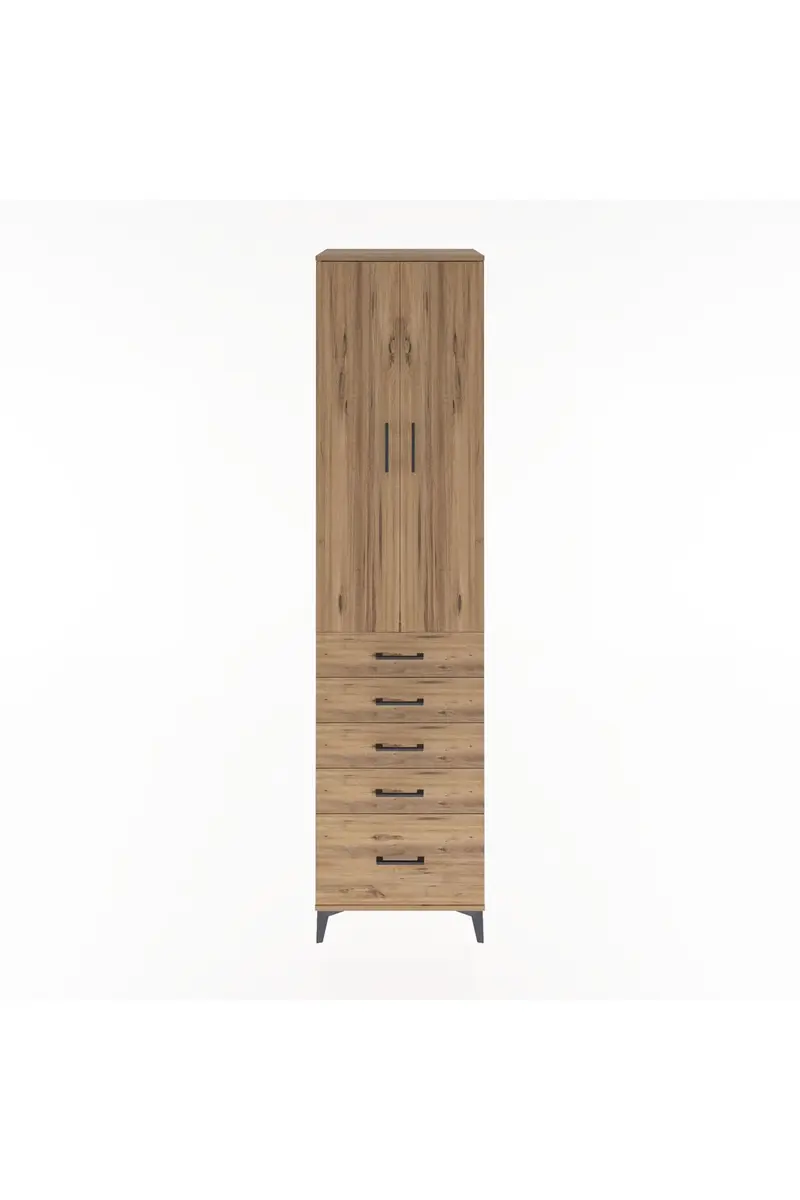 Hyperion Dolap 4 Raflı 5 Çekmeceli 2 Kapaklı 60x44x243