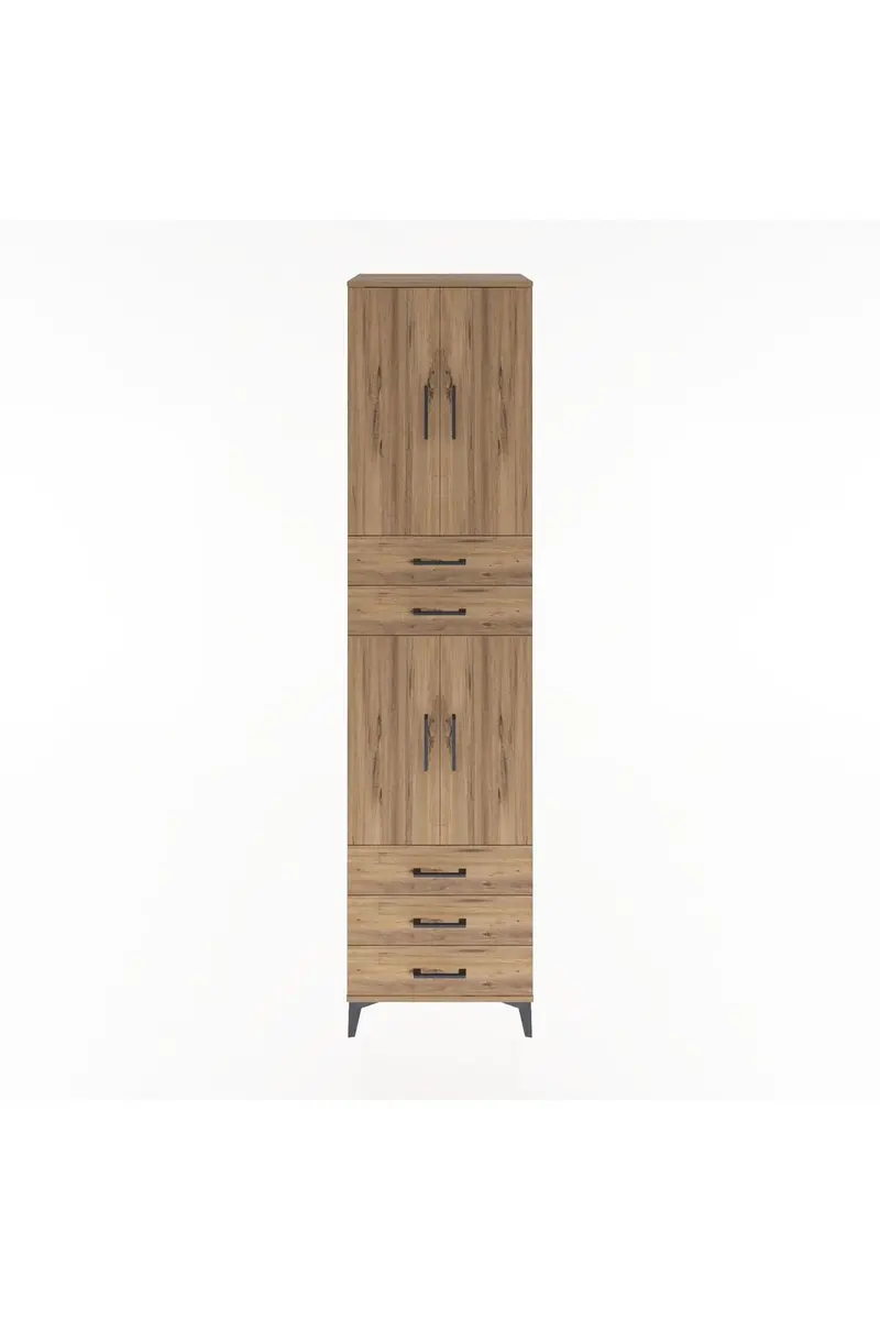 Hyperion Dolap 4 Raflı 5 Çekmeceli 4 Kapaklı 60x44x243