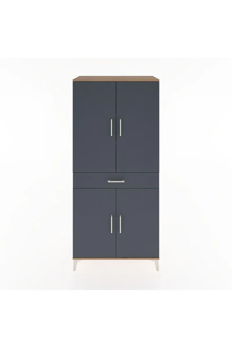 Hyperion Dolap 4 Raflı Tek Çekmeceli 4 Kapaklı 88x44x195