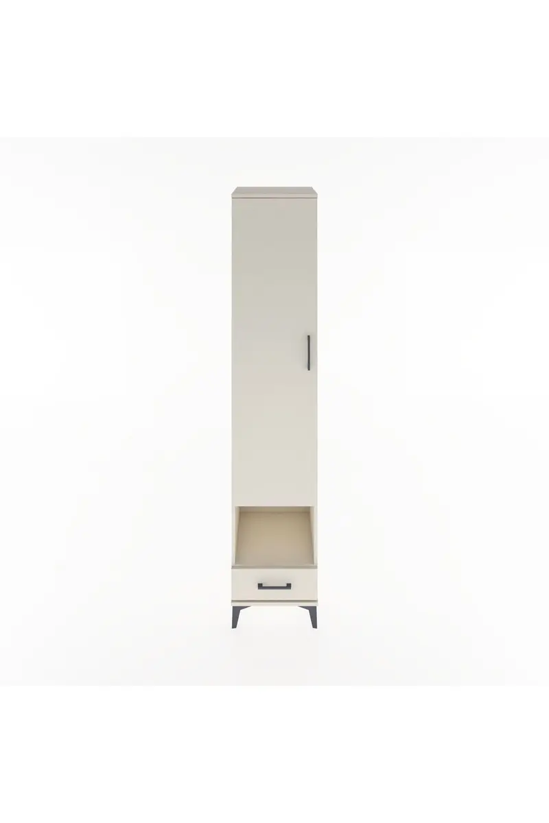 Hyperion Dolap 4 Raflı Tek Çekmeceli Tek Askılı 44x44x221