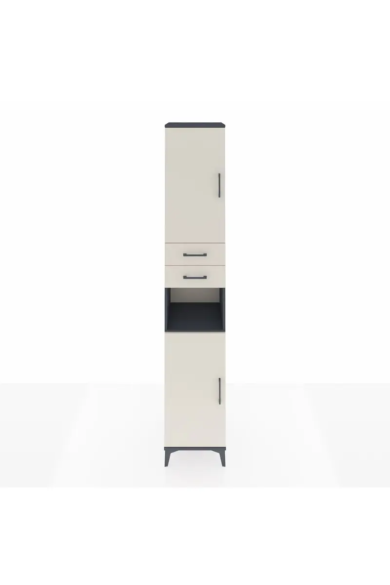 Hyperion Dolap 5 Raflı 2 Çekmeceli 2 Kapaklı 44x44x243