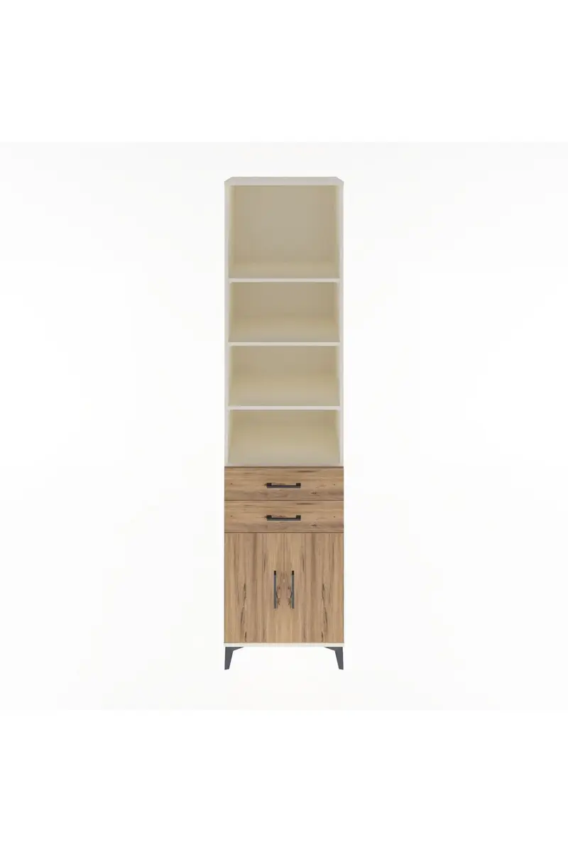 Hyperion Dolap 5 Raflı 2 Çekmeceli 2 Kapaklı 60x44x243