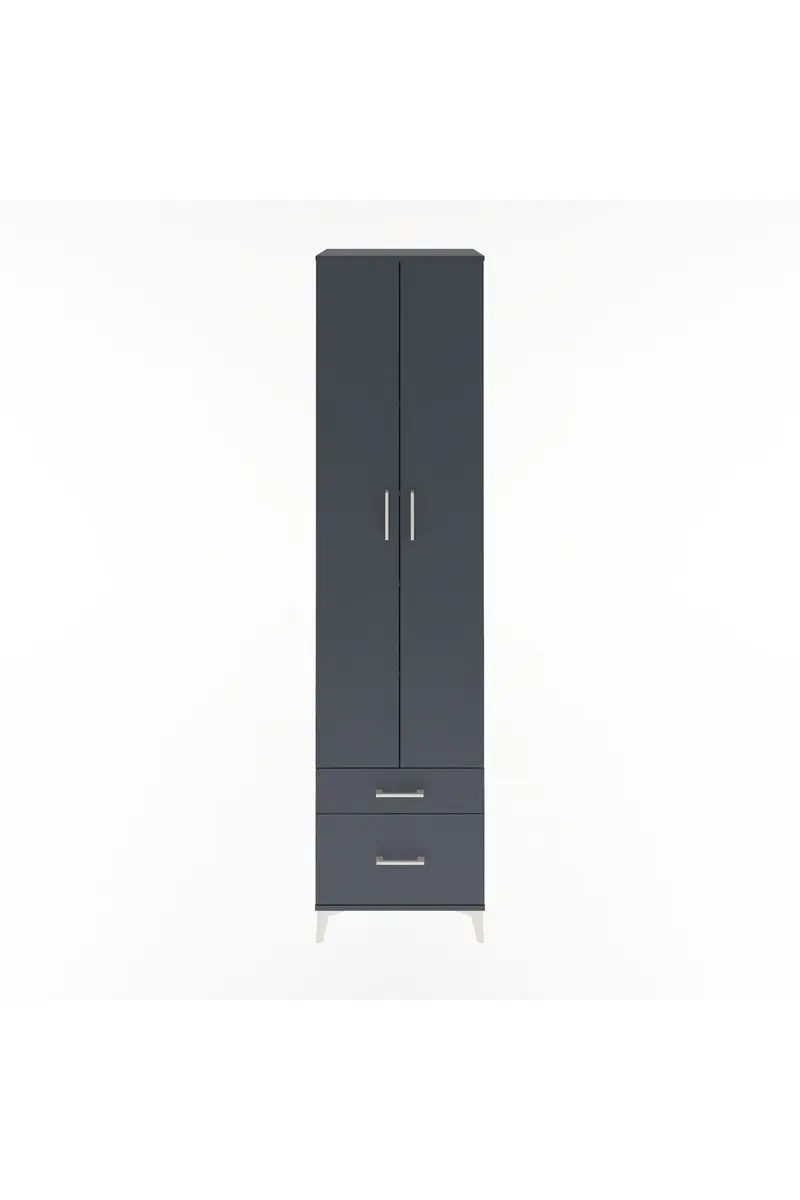 Hyperion Dolap 5 Raflı 2 Çekmeceli 2 Kapaklı 60x44x243