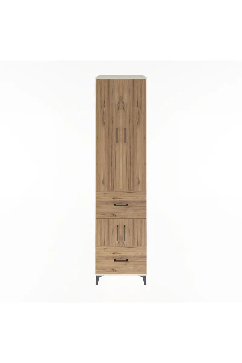 Hyperion Dolap 5 Raflı 2 Çekmeceli 4 Kapaklı 60x44x243