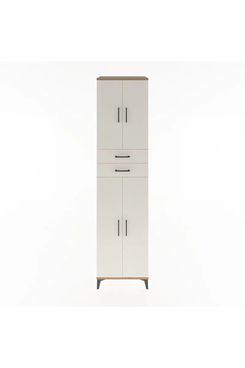 Hyperion Dolap 5 Raflı 2 Çekmeceli 4 Kapaklı 60x44x243