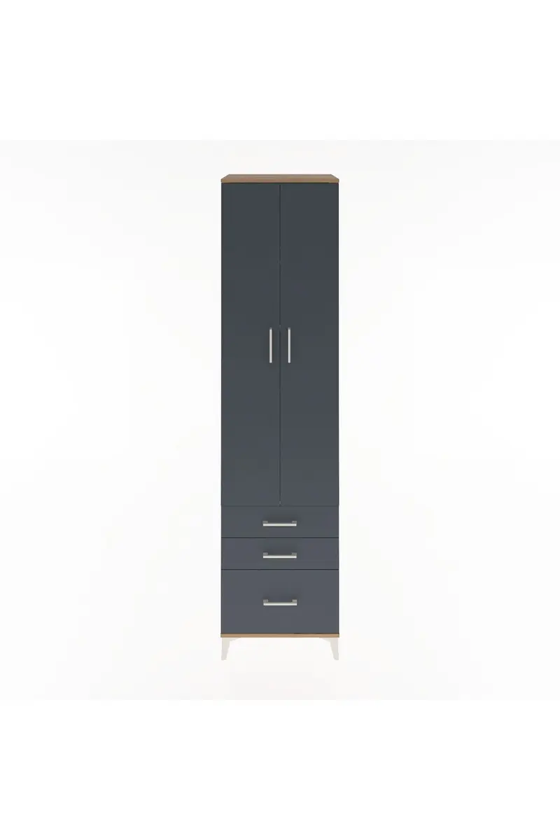 Hyperion Dolap 5 Raflı 3 Çekmeceli 2 Kapaklı 60x44x243
