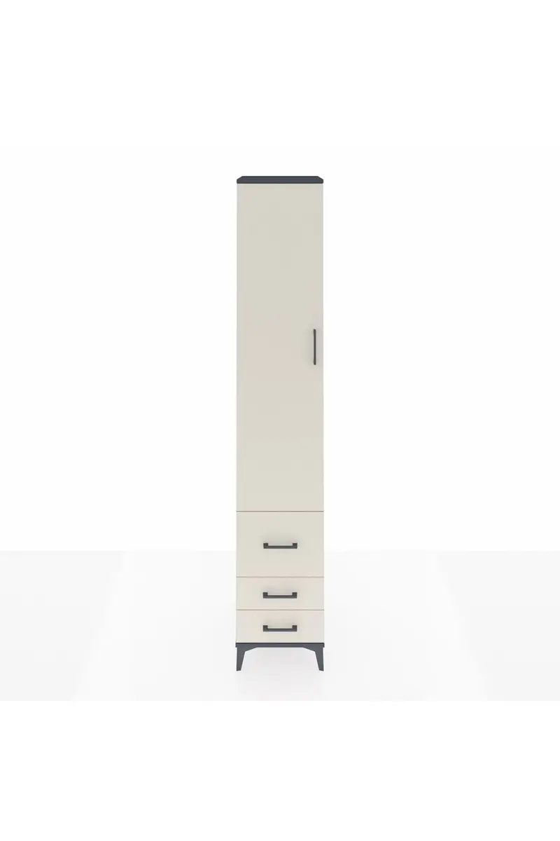 Hyperion Dolap 5 Raflı 3 Çekmeceli Tek Kapaklı 44x44x243