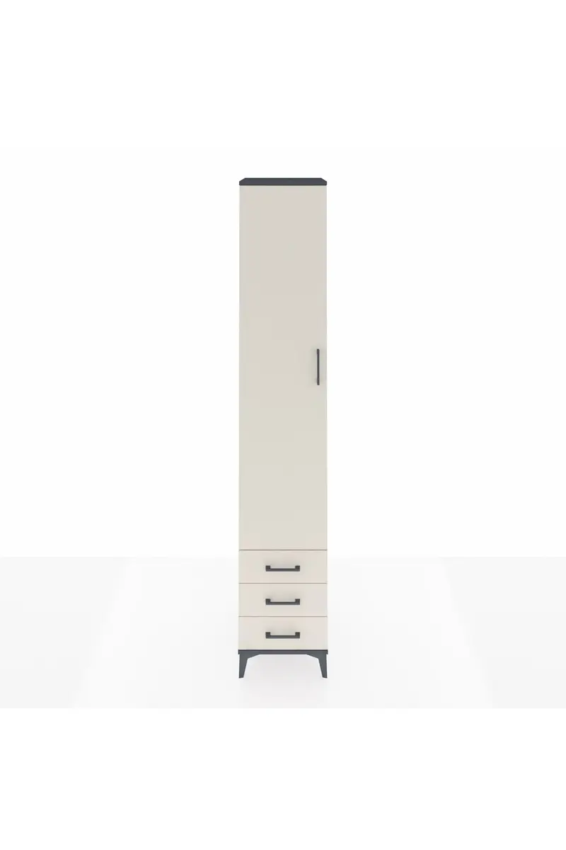 Hyperion Dolap 5 Raflı 3 Çekmeceli Tek Kapaklı 44x44x243