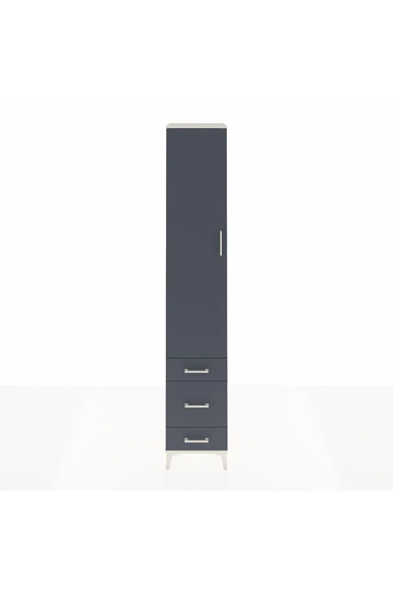 Hyperion Dolap 5 Raflı 3 Çekmeceli Tek Kapaklı 44x44x243