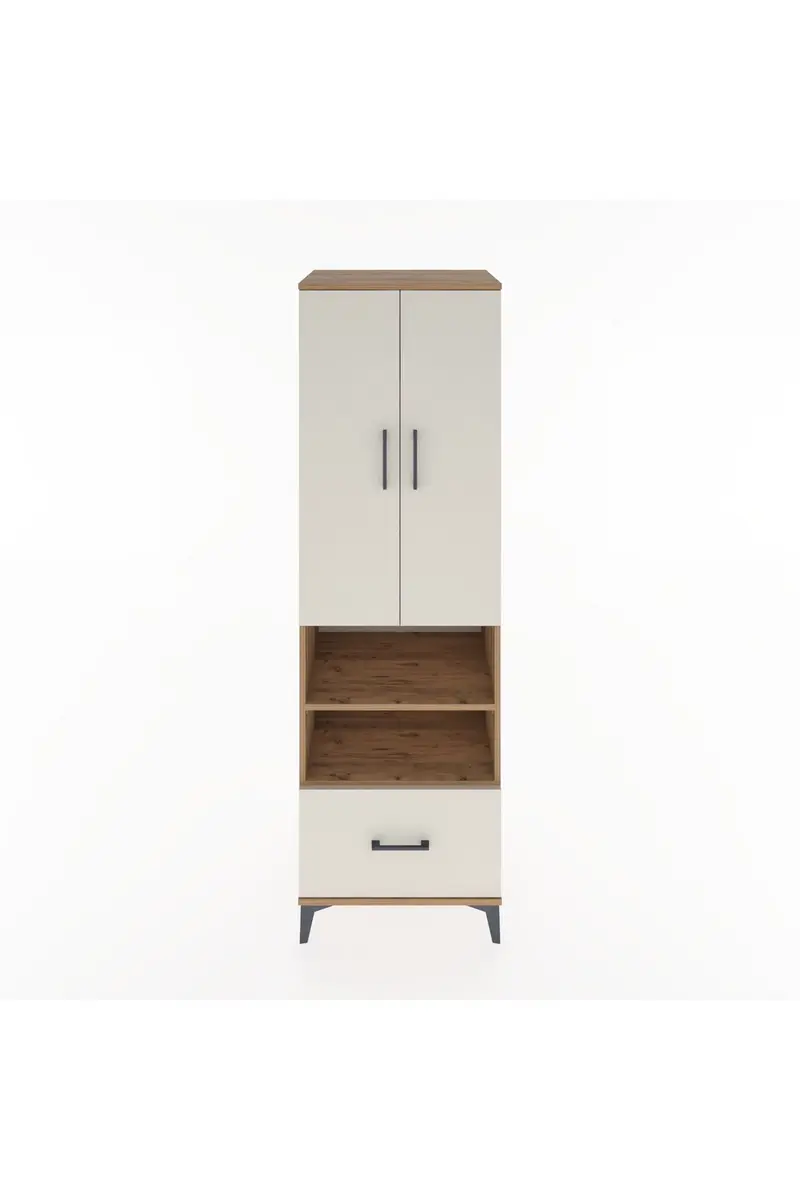 Hyperion Dolap 5 Raflı Tek Çekmeceli 2 Kapaklı 60x44x195