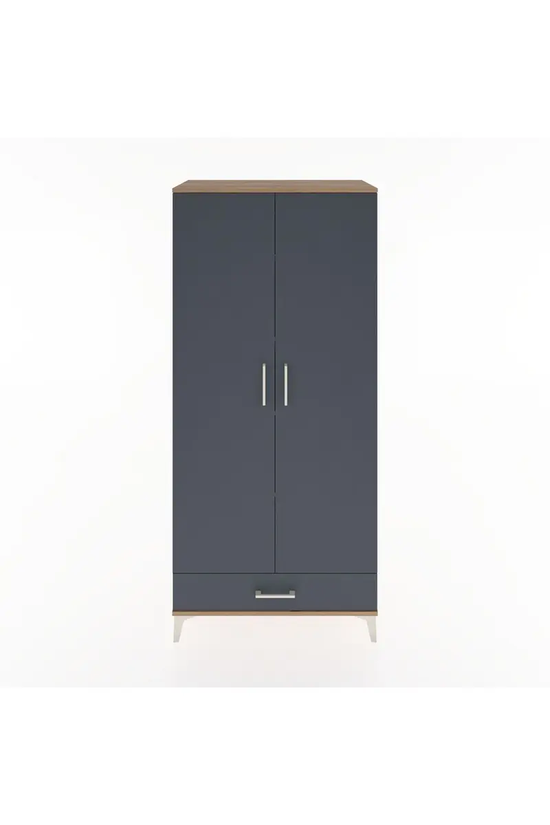 Hyperion Dolap 5 Raflı Tek Çekmeceli 2 Kapaklı 88x44x195