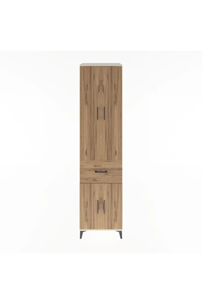 Hyperion Dolap 5 Raflı Tek Çekmeceli 4 Kapaklı 60x44x243