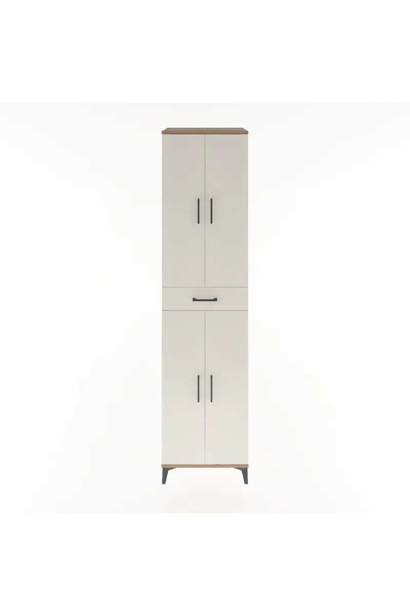 Hyperion Dolap 5 Raflı Tek Çekmeceli 4 Kapaklı 60x44x243