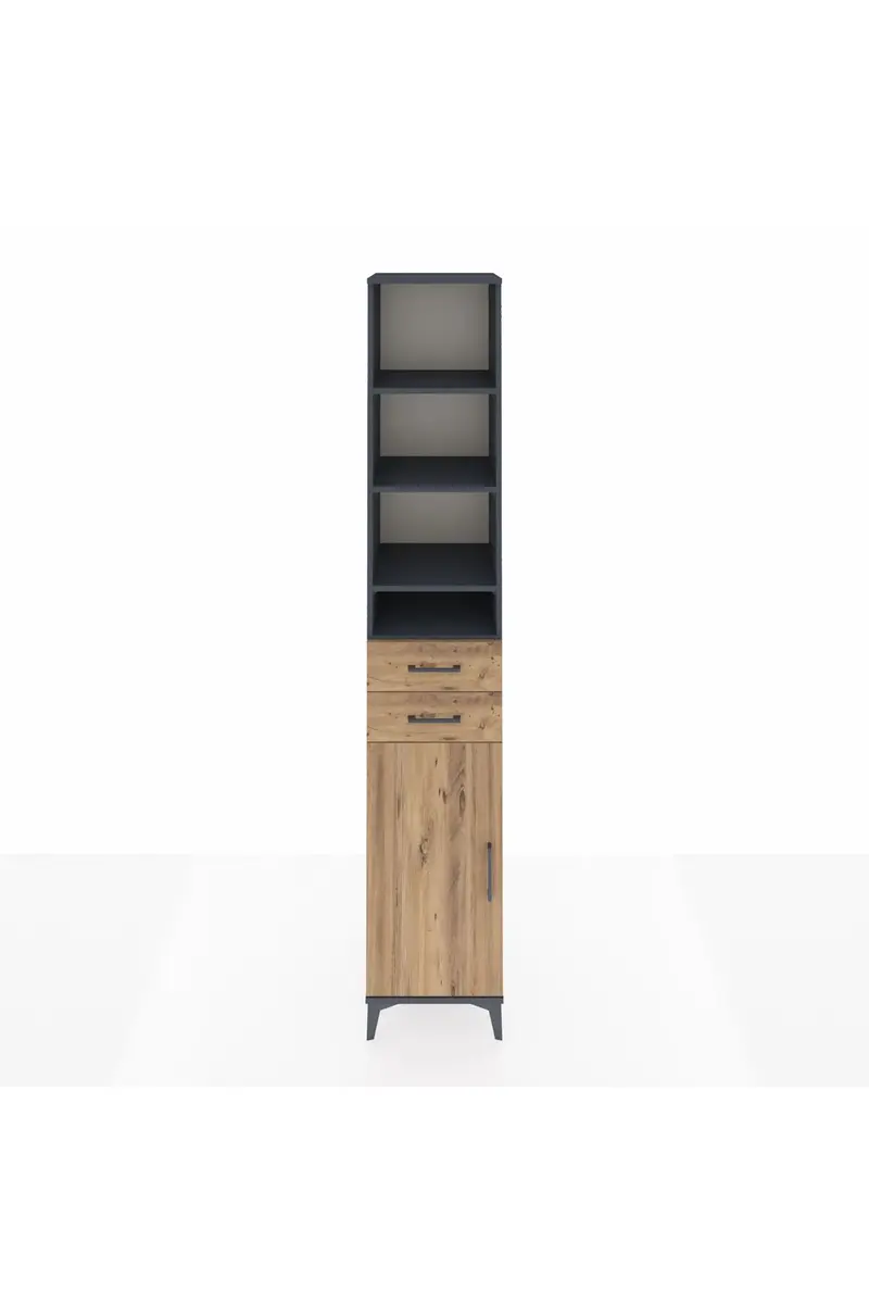 Hyperion Dolap 6 Raflı 2 Çekmeceli Tek Kapaklı 44x44x243