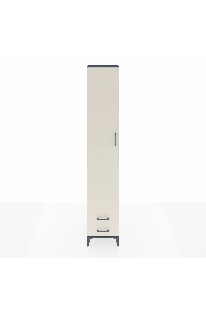 Hyperion Dolap 6 Raflı 2 Çekmeceli Tek Kapaklı 44x44x243