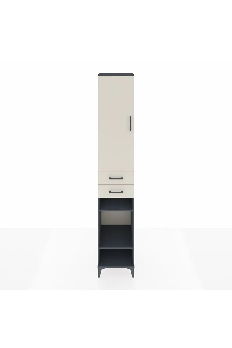 Hyperion Dolap 6 Raflı 2 Çekmeceli Tek Kapaklı 44x44x243