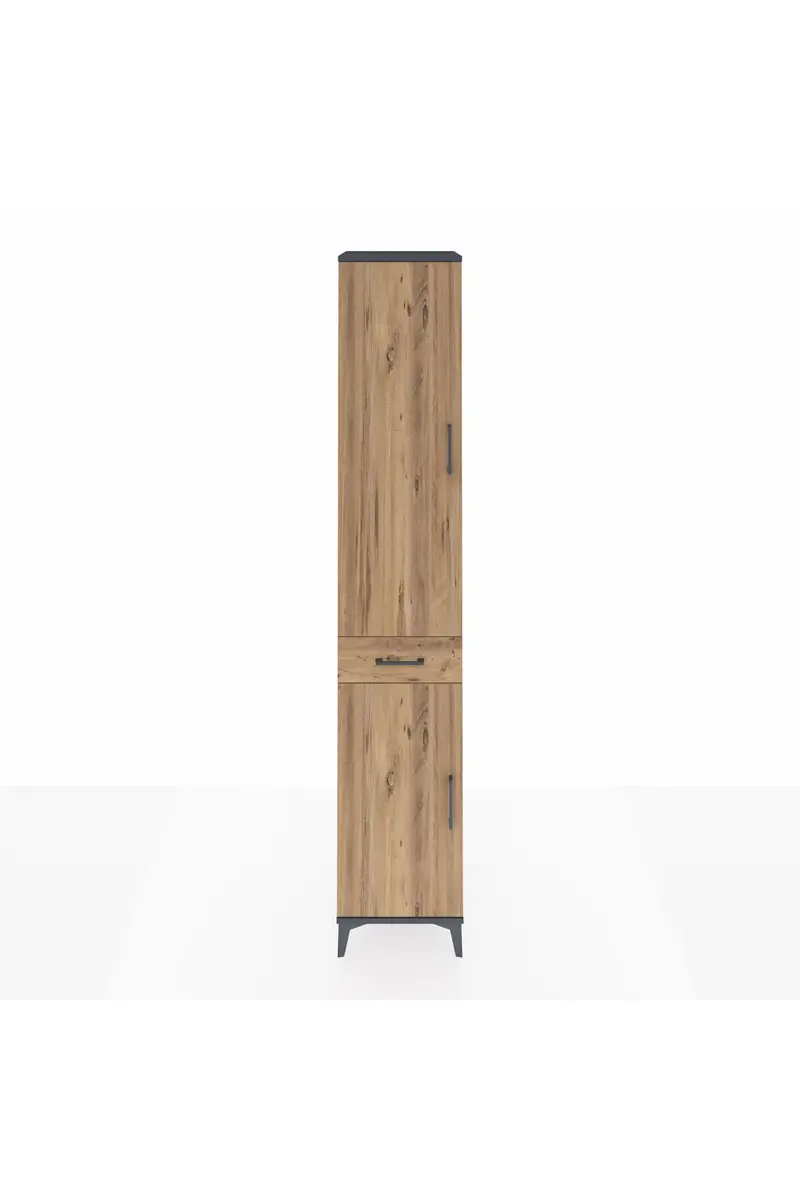 Hyperion Dolap 6 Raflı Tek Çekmeceli 2 Kapaklı 44x44x243