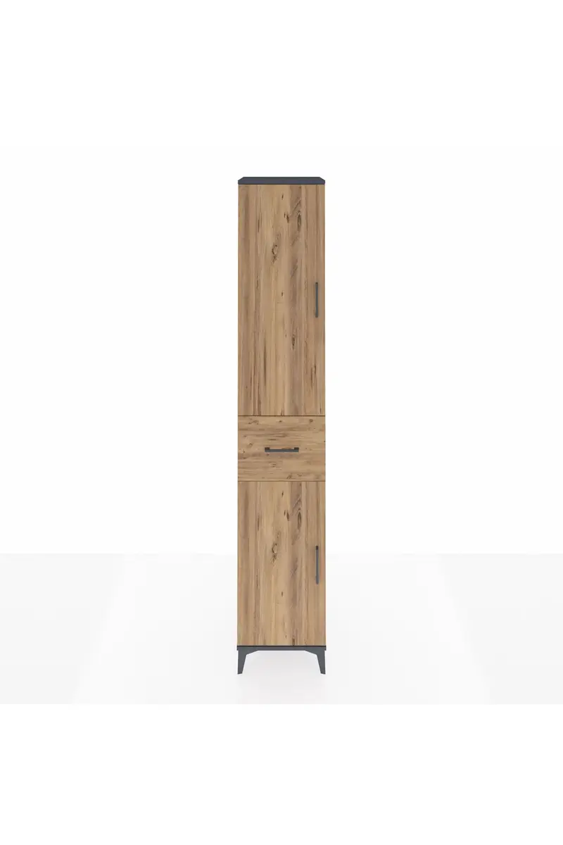 Hyperion Dolap 6 Raflı Tek Çekmeceli 2 Kapaklı 44x44x243