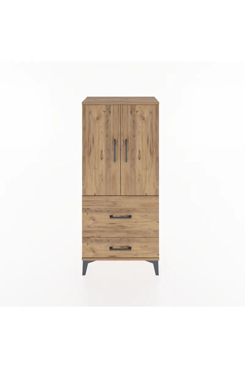 Hyperion Dolap Tek Raflı 2 Çekmeceli 2 Kapaklı 60x44x134