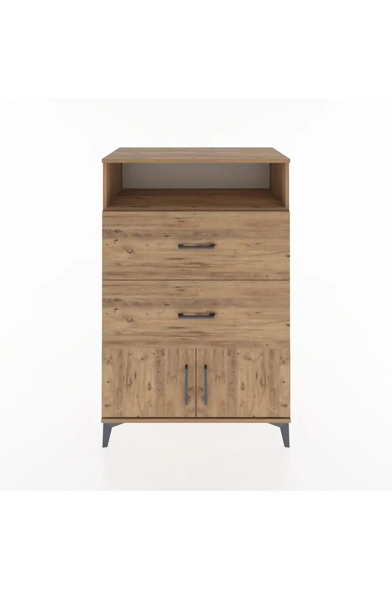 Hyperion Dolap Tek Raflı 2 Çekmeceli 2 Kapaklı 88x44x134