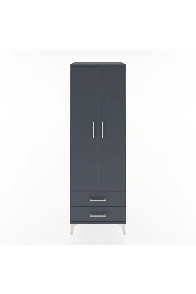 Hyperion Dolap Tek Raflı 2 Çekmeceli Tek Askılı 60x44x182