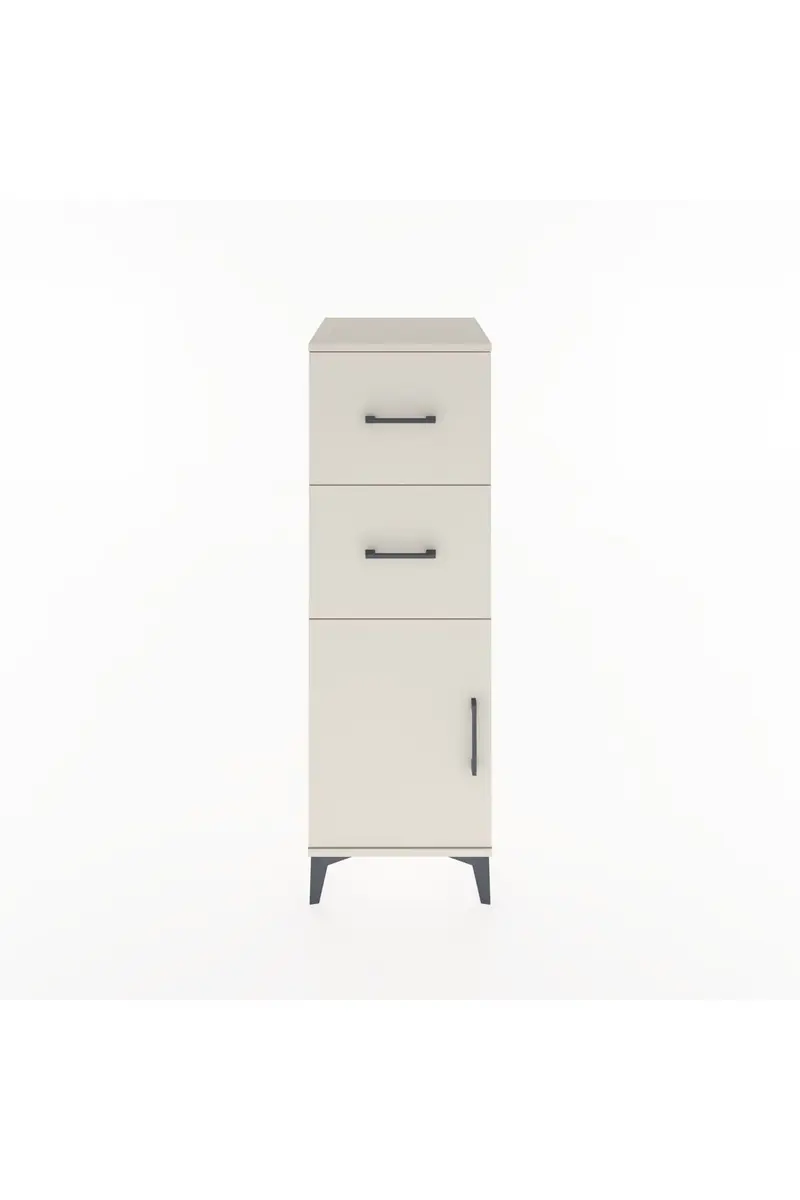 Hyperion Dolap Tek Raflı 2 Çekmeceli Tek Kapaklı 44x44x134