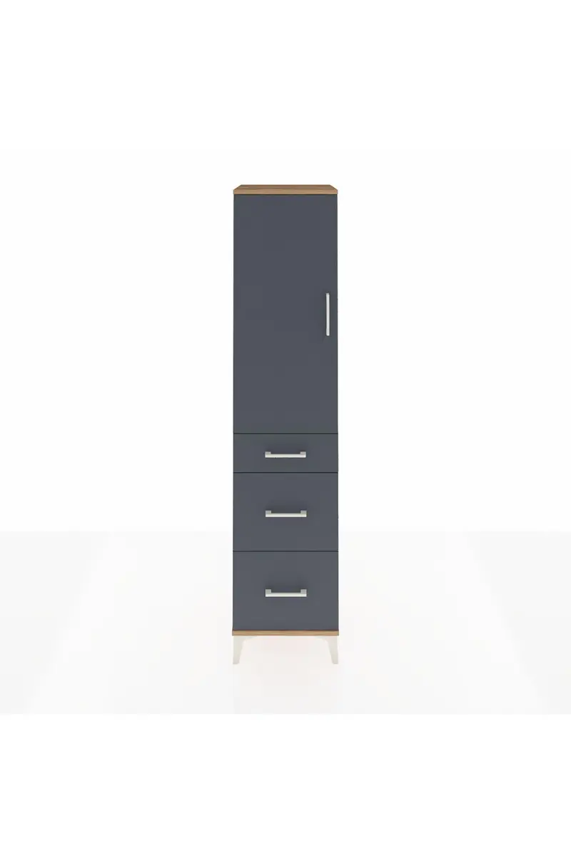 Hyperion Dolap Tek Raflı 3 Çekmeceli Tek Askılı 44x44x195