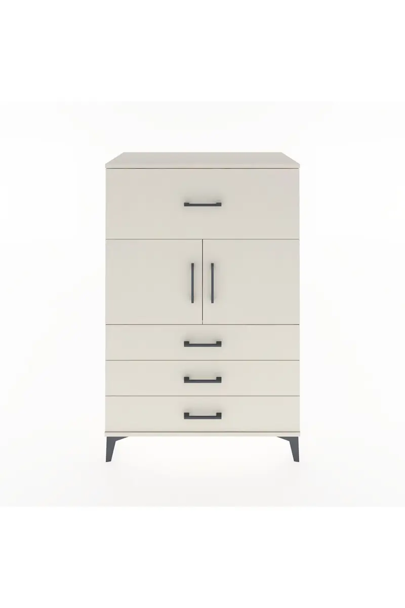 Hyperion Dolap Tek Raflı 4 Çekmeceli 2 Kapaklı 88x44x134