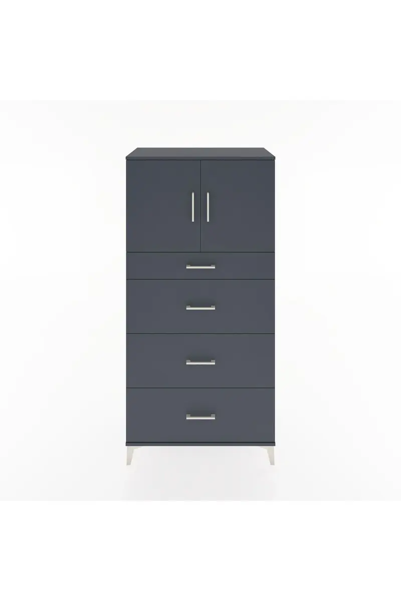 Hyperion Dolap Tek Raflı 4 Çekmeceli 2 Kapaklı 88x44x182