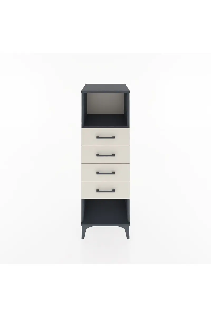 Hyperion Dolap Tek Raflı 4 Çekmeceli 44x44x134