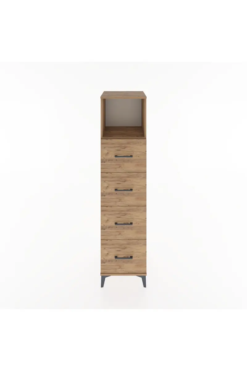 Hyperion Dolap Tek Raflı 4 Çekmeceli 44x44x182