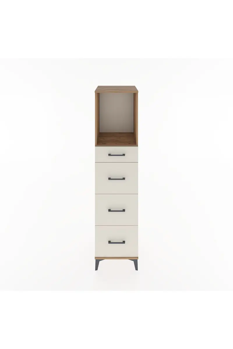 Hyperion Dolap Tek Raflı 4 Çekmeceli 44x44x182
