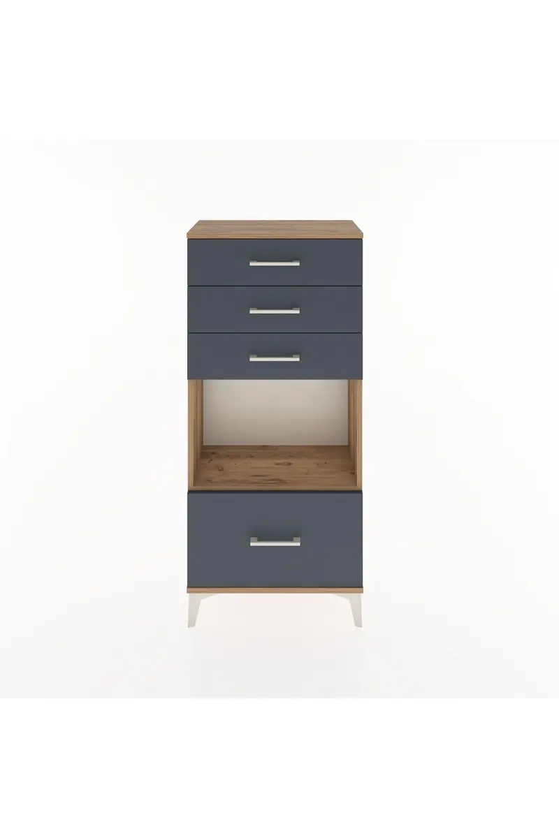 Hyperion Dolap Tek Raflı 4 Çekmeceli 60x44x134