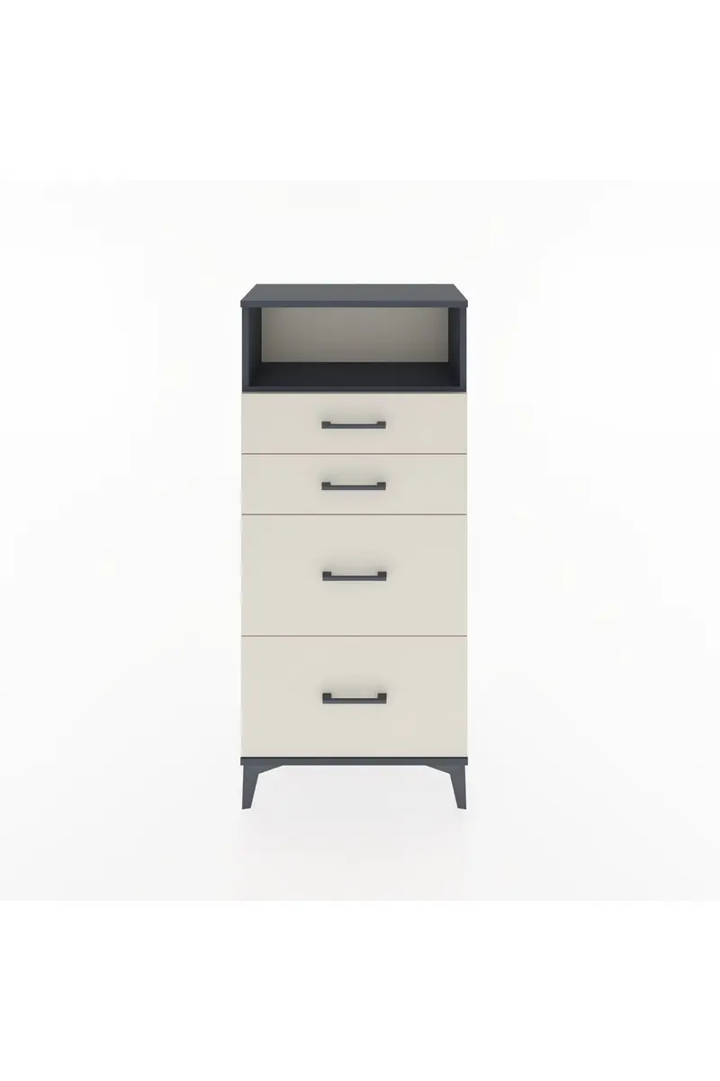 Hyperion Dolap Tek Raflı 4 Çekmeceli 60x44x134