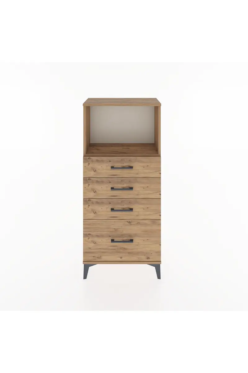 Hyperion Dolap Tek Raflı 4 Çekmeceli 60x44x134