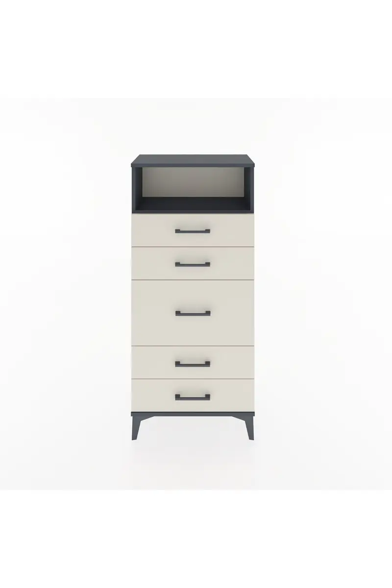 Hyperion Dolap Tek Raflı 5 Çekmeceli 60x44x134