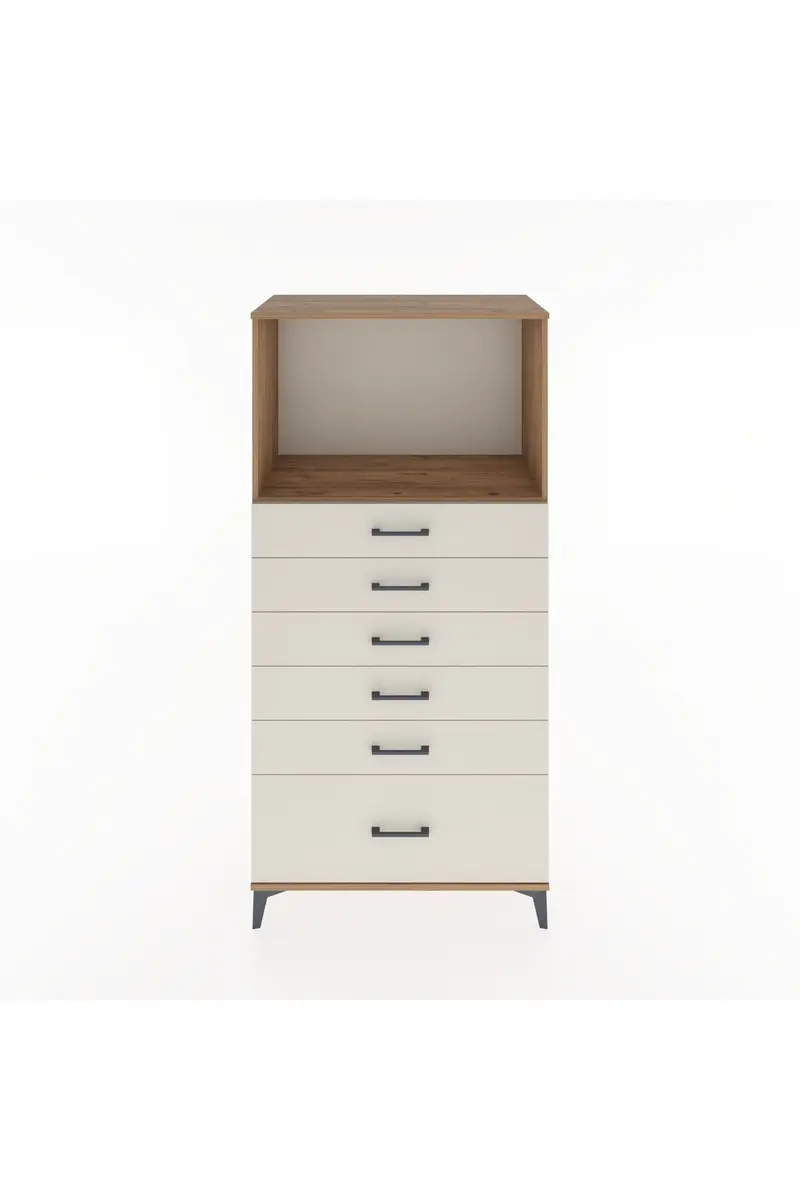 Hyperion Dolap Tek Raflı 6 Çekmeceli 88x44x182