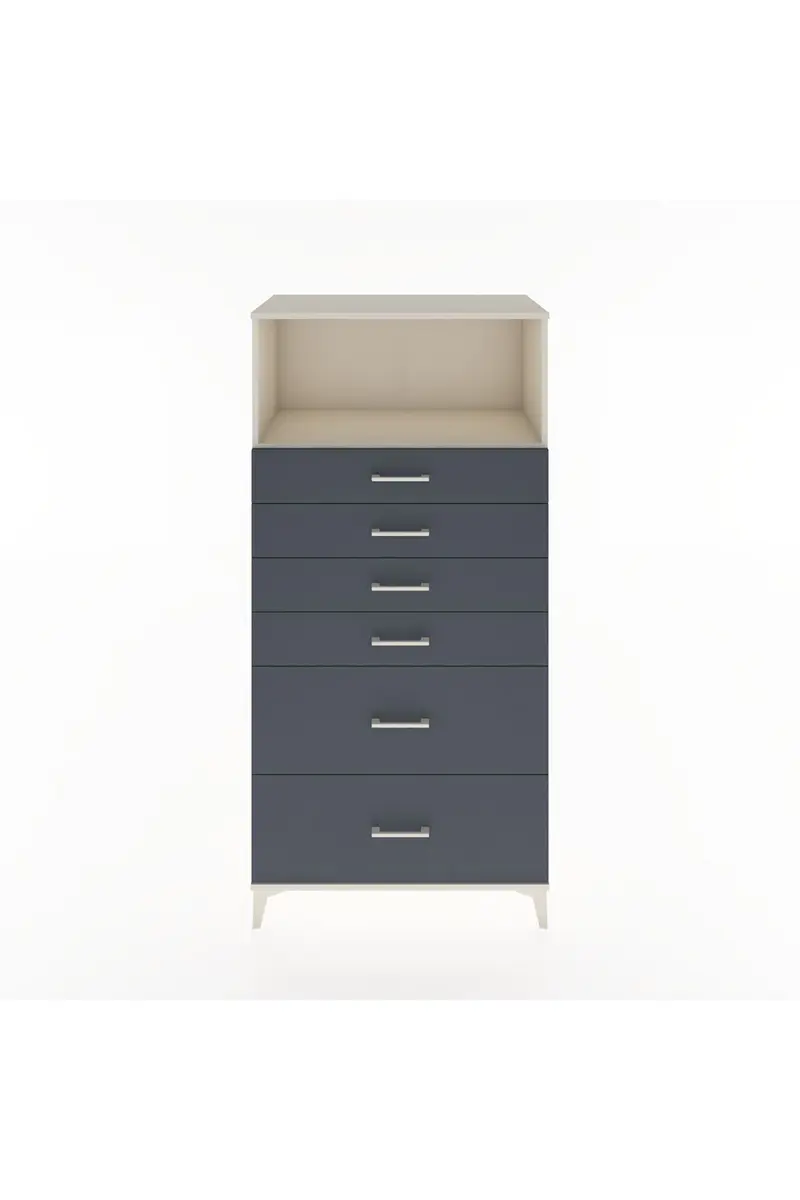 Hyperion Dolap Tek Raflı 6 Çekmeceli 88x44x182