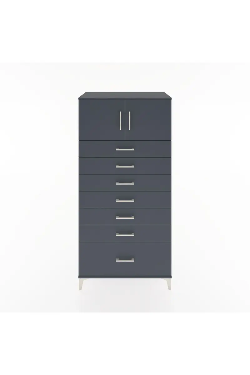 Hyperion Dolap Tek Raflı 7 Çekmeceli 2 Kapaklı 88x44x182