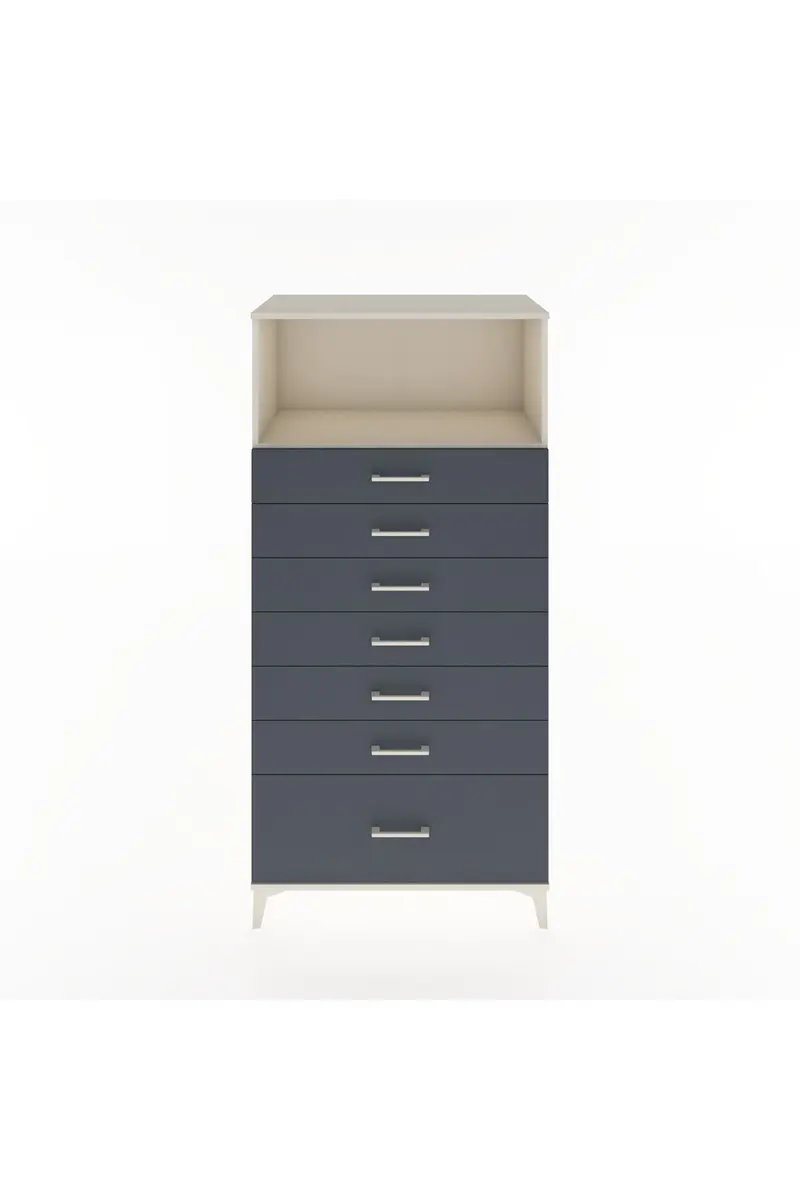 Hyperion Dolap Tek Raflı 7 Çekmeceli 88x44x182