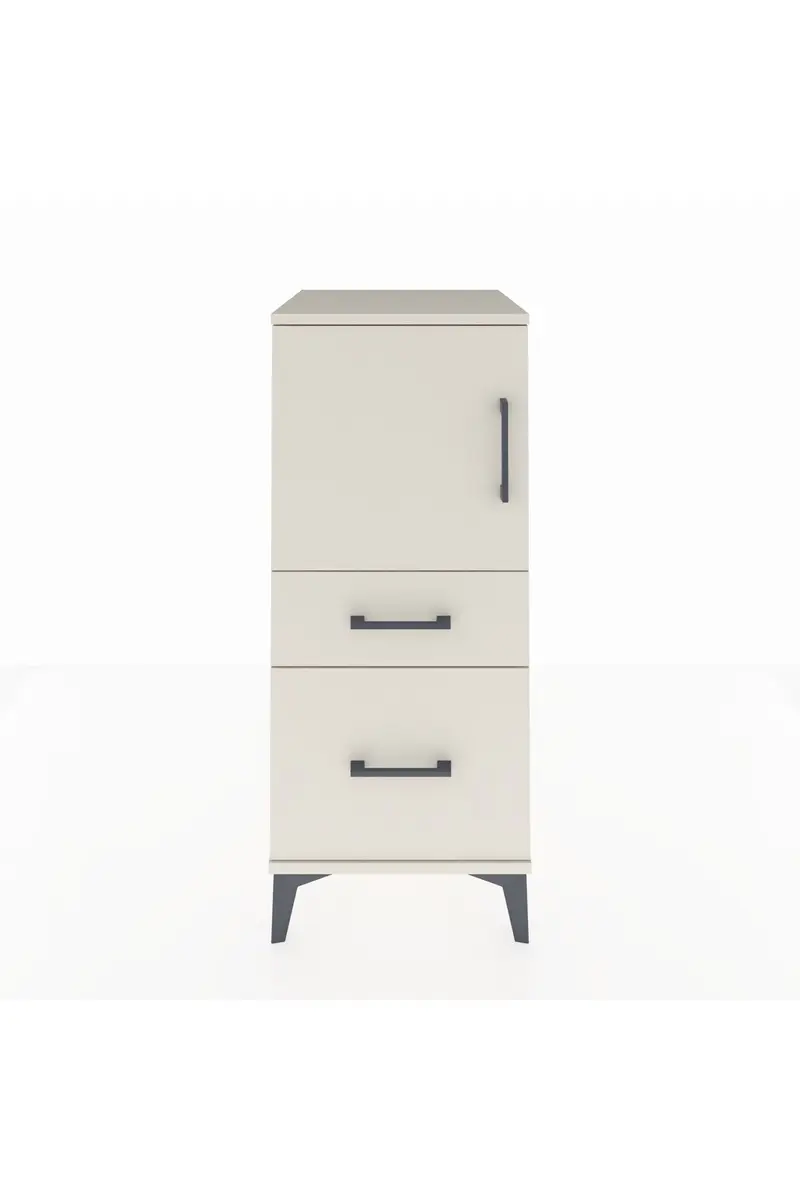 Hyperion Komodin 2 Raflı 2 Çekmeceli Tek Kapaklı 44x44x106