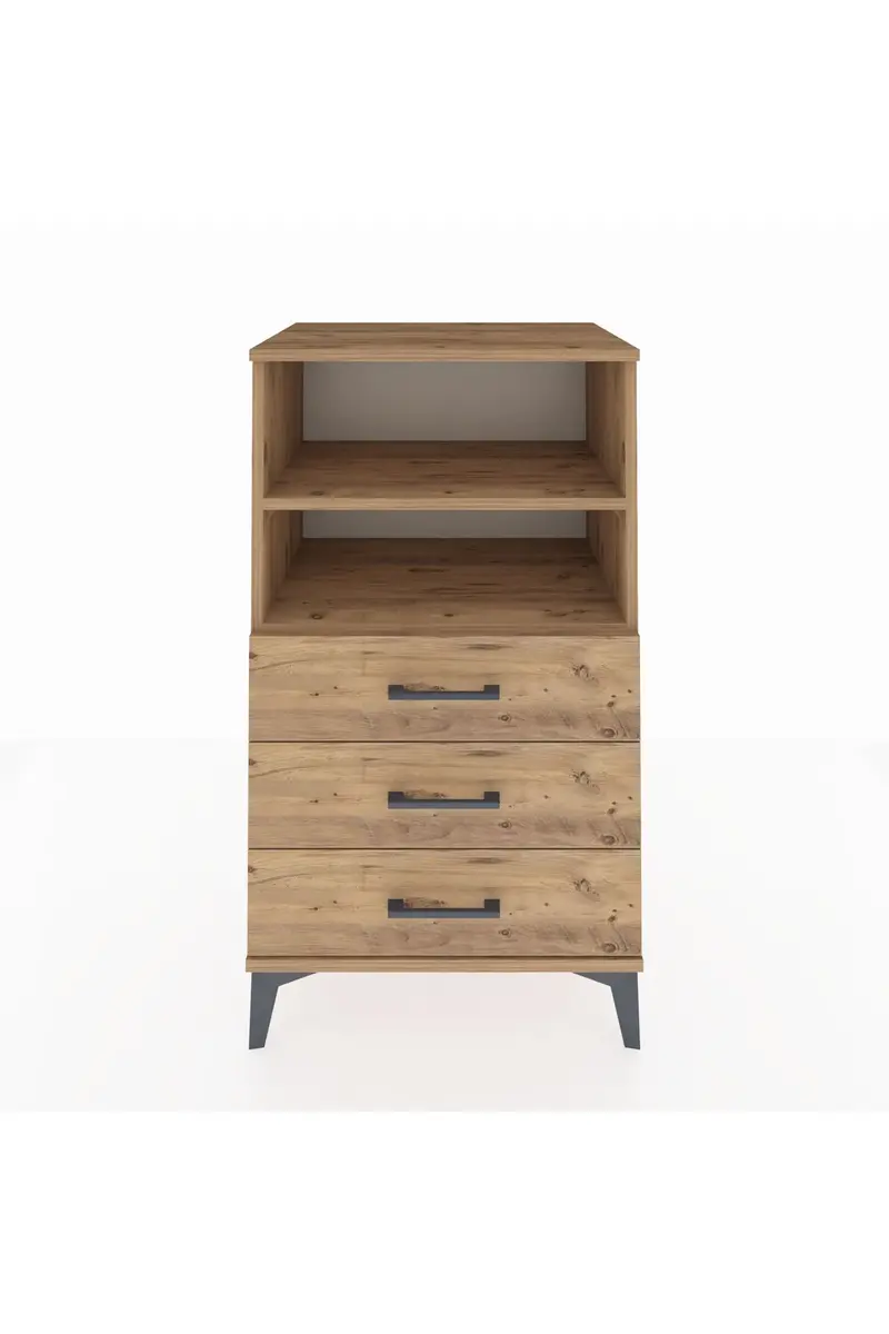 Hyperion Komodin 2 Raflı 3 Çekmeceli 60x44x106