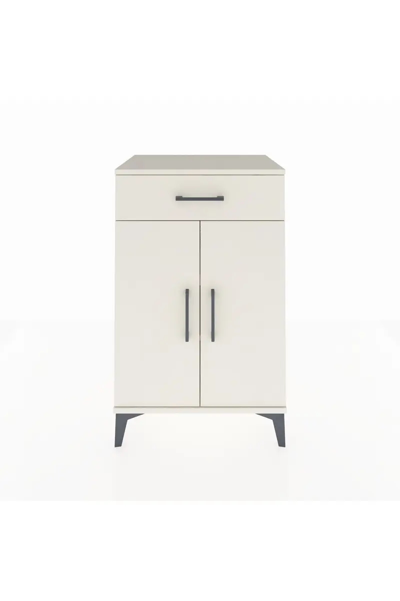 Hyperion Komodin 2 Raflı Tek Çekmeceli 2 Kapaklı 60x44x96