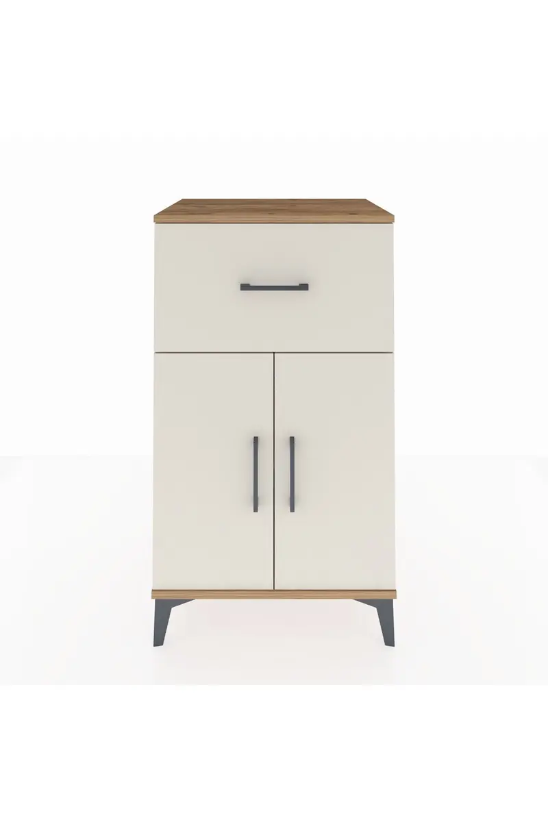 Hyperion Komodin Tek Raflı Tek Çekmeceli 2 Kapaklı 60x44x106