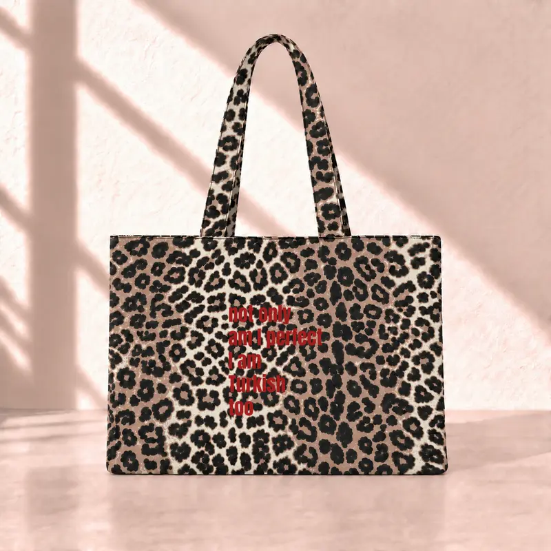 I Am Turkish Too Leopard Tote Bag